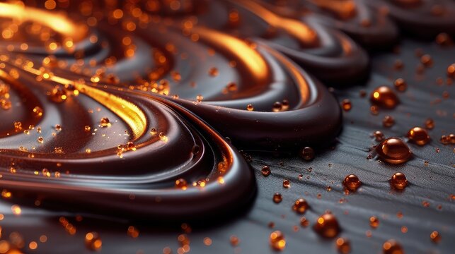 Wallpaper abstract background liquid chocolate color.
