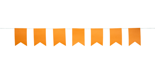 orange party flag isolated element