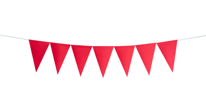 red triangle party flags element