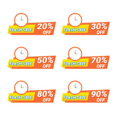 Flash Sale banner template design, Big sale special offer. end of season special offer banner