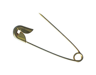 silver Safety pin isolated element