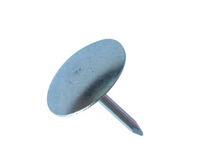 silver push pin isolated element