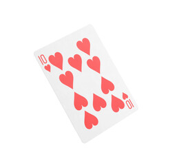 Playing card isolated on white. Poker game