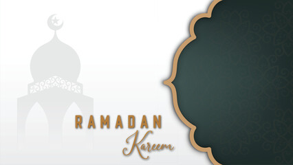 Minimalist vector background wallpaper for Muslim Ramadan celebration