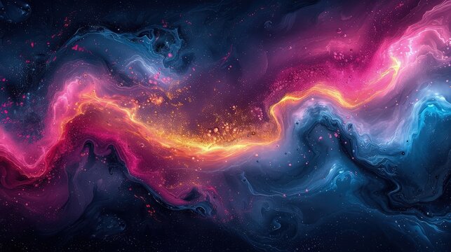 Wallpaper Abstract Paint Background Purple Dark Orange Pink And Blue, Creative Background.