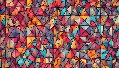Fototapeta na wymiar Vibrant. Geometric. Background. Colorful. Abstract. Pattern. Design. Shapes. Modern. Energetic. Dynamic. Bright. Graphic. Contemporary. Vivid. Artistic. Bold. Decorative. Wallpaper. AI Generated.