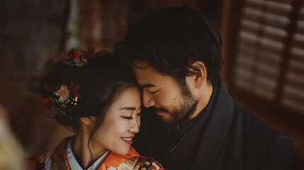 侍の男女のイメージ - image of Samurai Couple - No1-22 Generative AI