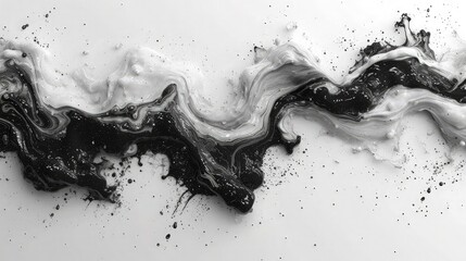 Wallpaper abstract paint background, black and white accent, creative background.