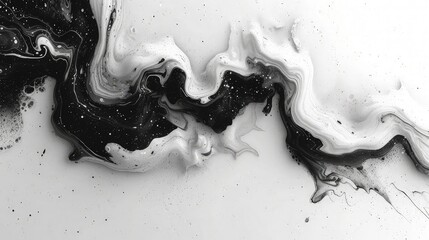 Obraz premium Wallpaper abstract paint background, black and white accent, creative background.