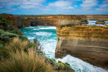Fototapeta na wymiar Beautiful landscapes along Great Ocean Road, Australia