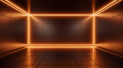 Empty room with neon space for design