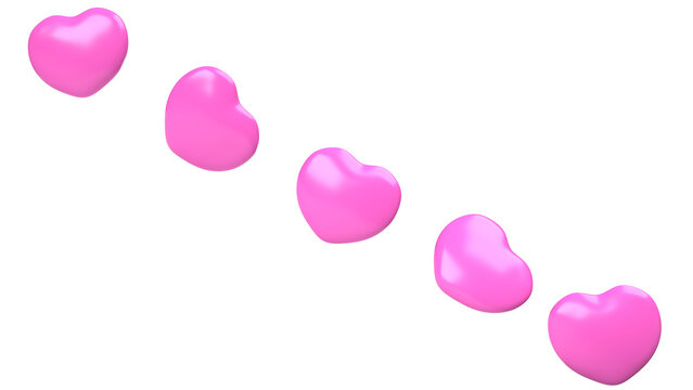 The heart png image for love or valentine concept 3d rendering..