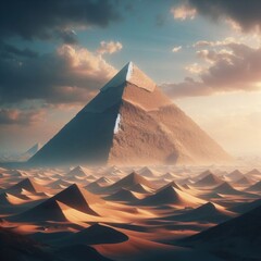 view of a majestic pyramid of Egypt