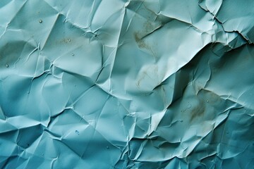 Fototapeta premium Texture of a crumpled light blue sheet of paper