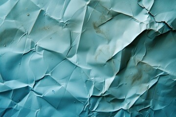 Texture of a crumpled light blue sheet of paper