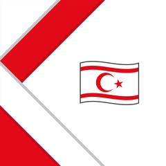 Northern Cyprus Flag Abstract Background Design Template. Northern Cyprus Independence Day Banner Social Media Post. Northern Cyprus Illustration