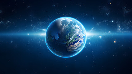 Fototapeta premium Space galaxy background, 3D illustration of nebulae in the universe