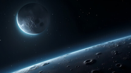 Obraz premium Space galaxy background, 3D illustration of nebulae in the universe