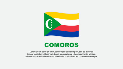 Comoros Flag Abstract Background Design Template. Comoros Independence Day Banner Social Media Vector Illustration. Comoros Background