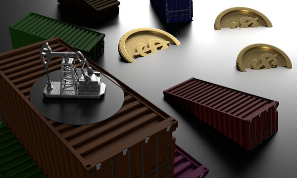 crude oil import export crisis container logistic transportation delivery currency usa pumpjack stock down sanction price investment trade financial investment shipping freight economy war global 