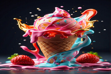 strawberry ice cream