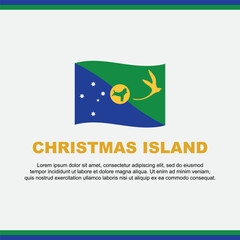 Christmas Island Flag Background Design Template. Christmas Island Independence Day Banner Social Media Post. Christmas Island Design