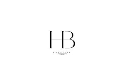Alphabet letters Initials Monogram logo  HB BH H B