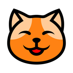 Cat Head Vector Logo Design Template