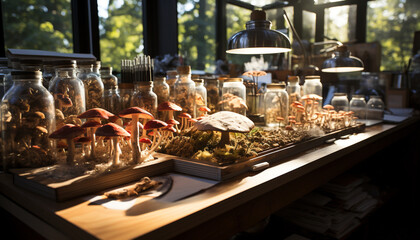 Fresh gourmet meal outdoors, close up of organic vegetable collection generated by AI