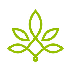 Cannabis Vector Logo Design Template