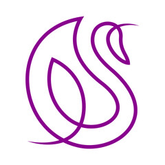 Swan Vector Logo Design Template