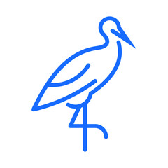 Stork Vector Logo Design Template
