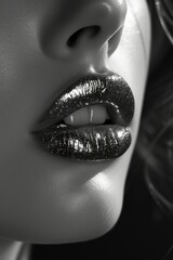close up of lips - generative ai
