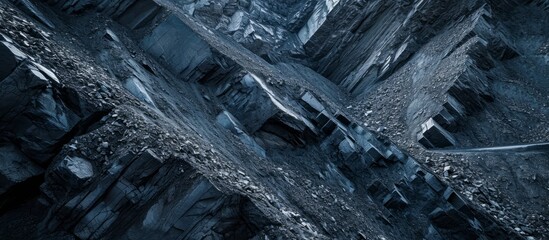 Coal mine storing a significant amount of coking coal slag. - obrazy, fototapety, plakaty