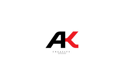 Alphabet letters Initials Monogram logo AK KA A K