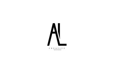 Alphabet letters Initials Monogram logo AL LA A L