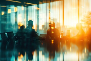 Bright, Spacious Business Office with People in Casual Wear. Skillfully Applied Depth of Field and Blurred Bokeh Background Infuse a Relaxed yet Energetic Workplace Ambiance. Generative AI