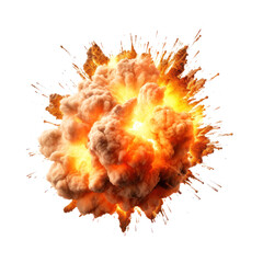 An explosion isolated on transparency background PNG - obrazy, fototapety, plakaty