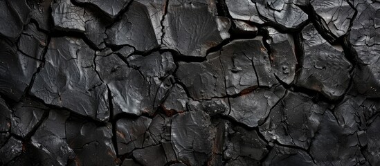 Charcoal background with crackle texture, suitable for barbecue menu.