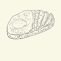 Artline illustrations painting icons images food cake bakery hamburger 