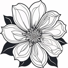 Floral coloring book pages for children and adults
