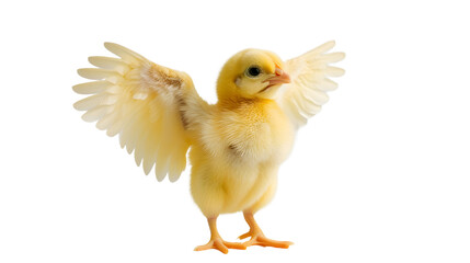 Small Yellow Chicken With Spread Wings