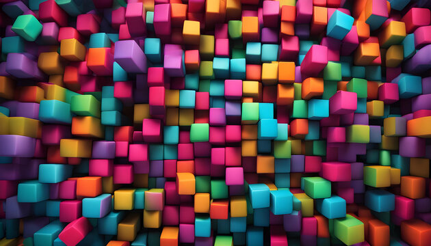 Cube. Geometric. Abstract. 3D. Pattern. Design. Cubic. Minimalist. Shape. Modern. Contemporary. Background. Grid. Perspective. Symmetry. Dimensional. Box. Visual. Cubic Arrangement. AI Generated.