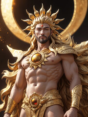 Obraz premium photography of The god of the sun. ai generative