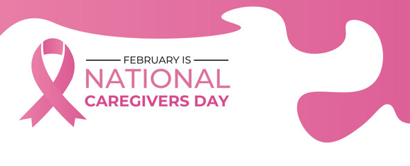 Family Caregivers month (NFCM) is observed every year in November, to raise awareness of caregiving issues, educate communities, and increase support for caregivers. banner cover. Vector illustration