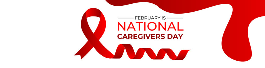 Family Caregivers month (NFCM) is observed every year in November, to raise awareness of caregiving issues, educate communities, and increase support for caregivers. banner cover. Vector illustration