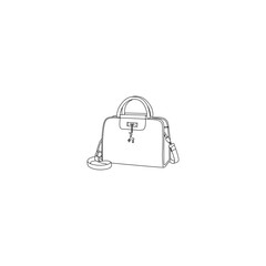 Shopping bag and handbag line icon set, bag vector icon collection, linear style pictogram pack. Simple filled women's handbags. Sale shopping bag icon. Vector illustration on a white background