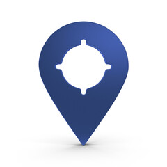 3D Blue Map PNG Pointer, Location Map Icon, Blue Texture, Blue location pin or navigation, Web location point, pointer, Grey Pointer Icon, Location symbol. GPS, travel, navigation, 