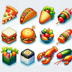 food icons set