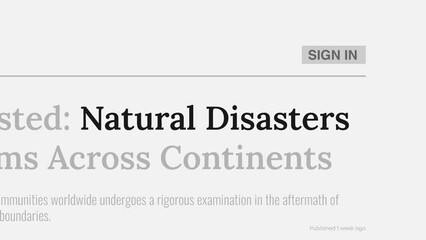 Term 'Natural disasters' highlighted on FAKE headlines news publications. Titles on white background. Can be used for editorial AND non editorial content as everything is 100% fake